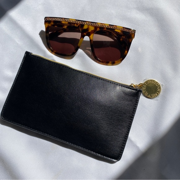 Stella McCartney Statement Chain Tortoise Shell Sunglasses - Picture 4 of 13